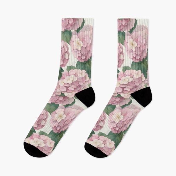 Item preview, Cheerful Watercolor Pink Hydrangeas Flowers Floral Patterns designed and sold by Wonder Of Light.