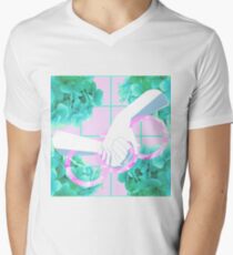 Let Genderqueer Boys have Flowers!.. (Pink) V-Neck T-Shirt