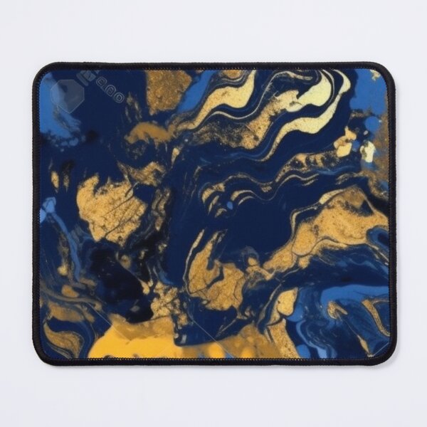 Item preview, Royal Blue and Gold Accented Marble Patter designed and sold by lizethurdiales.