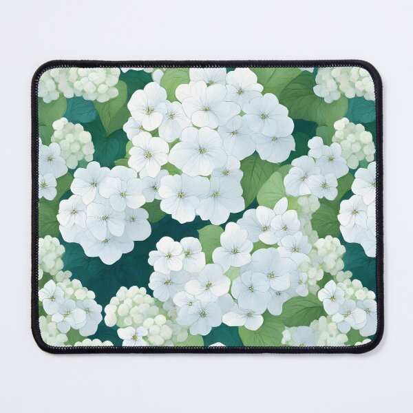 Item preview, Cheerful Watercolor White Hydrangeas Flowers Floral Patterns designed and sold by Wonder Of Light.