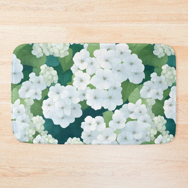 Item preview, Cheerful Watercolor White Hydrangeas Flowers Floral Patterns designed and sold by Wonder Of Light.