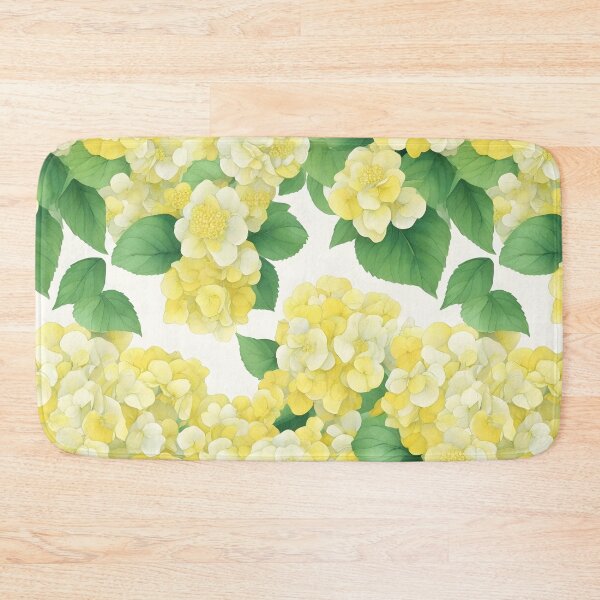 Item preview, Cheerful Watercolor Yellow Hydrangeas Flowers Floral Patterns designed and sold by Wonder Of Light.