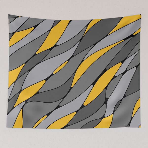 Item preview, Abstract wavy lines • Grey yellow designed and sold by boozkova-vorona.