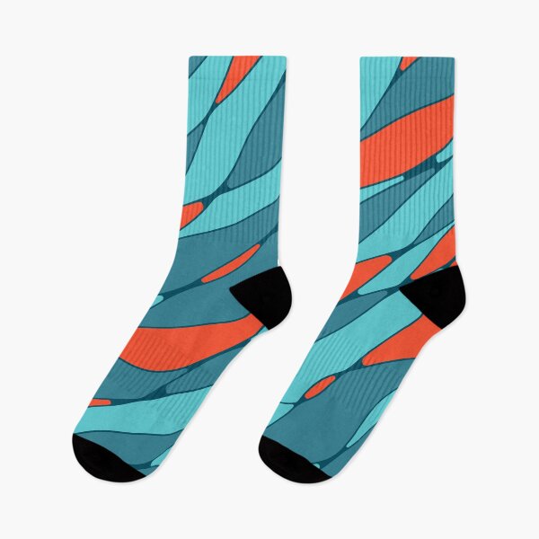 Item preview, Abstract wavy lines • Turquoise red designed and sold by boozkova-vorona.
