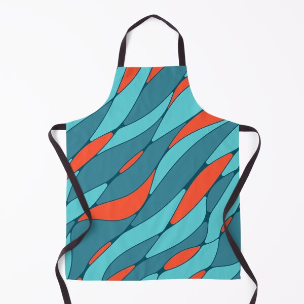 Item preview, Abstract wavy lines • Turquoise red designed and sold by boozkova-vorona.
