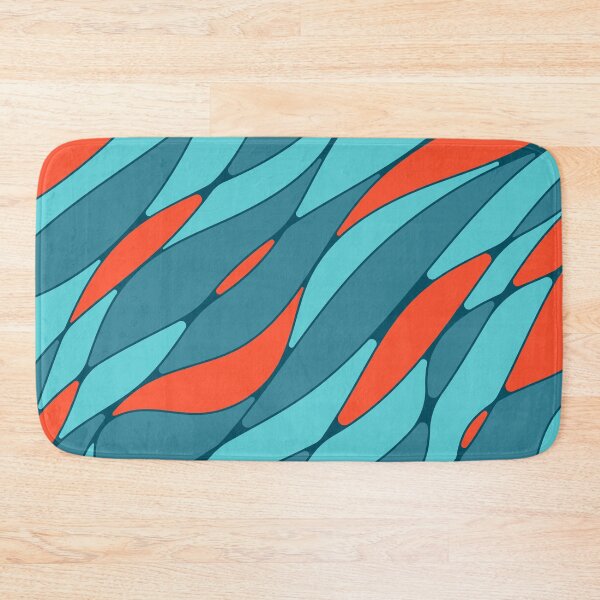 Item preview, Abstract wavy lines • Turquoise red designed and sold by boozkova-vorona.