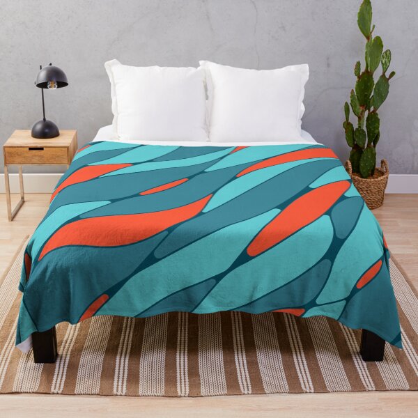 Item preview, Abstract wavy lines • Turquoise red designed and sold by boozkova-vorona.