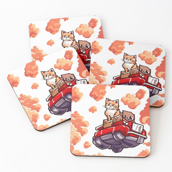 Item preview, Vector illustration of a cat flying on a fire truck. Cartoon style. designed and sold by LooperSDart.