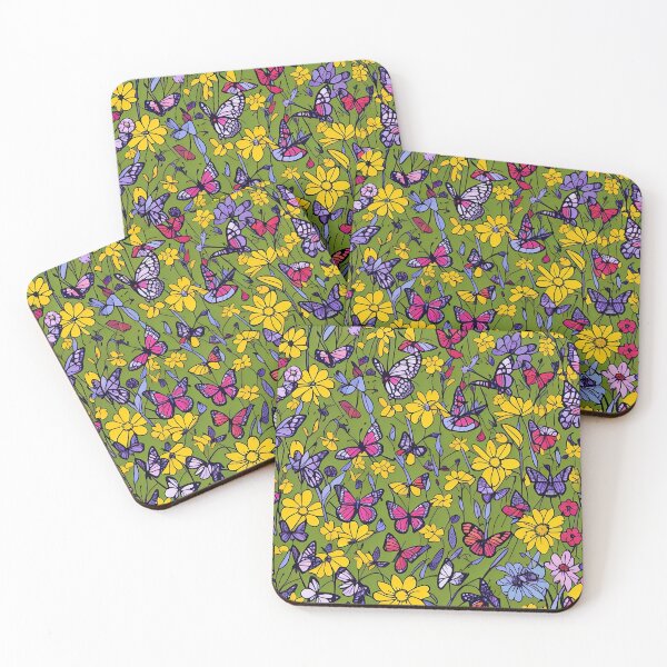 Item preview,  flowers with butterflies pattern 1 designed and sold by WildWaveStylez.