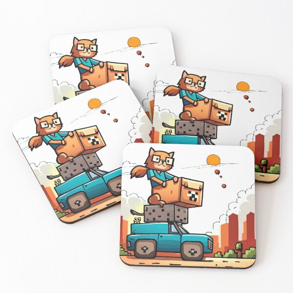 Item preview, Vector illustration of a cat on the roof of a car carrying a box designed and sold by LooperSDart.