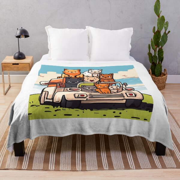 Item preview, Cartoon illustration of a group of cats traveling on a truck. designed and sold by LooperSDart.