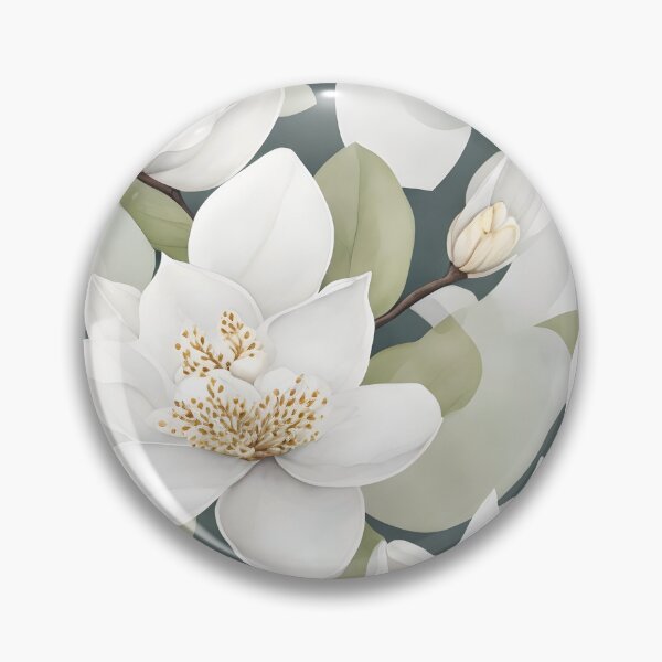 Item preview, Cheerful Watercolor White Magnolias Flowers Floral Patterns designed and sold by Wonder Of Light.
