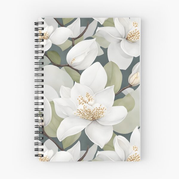 Item preview, Cheerful Watercolor White Magnolias Flowers Floral Patterns designed and sold by Wonder Of Light.