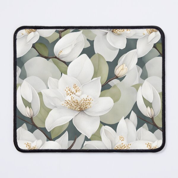 Item preview, Cheerful Watercolor White Magnolias Flowers Floral Patterns designed and sold by Wonder Of Light.