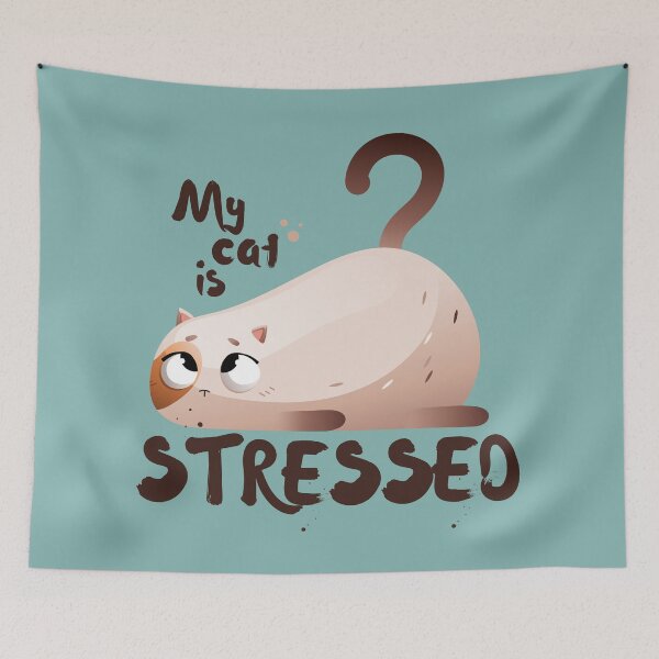 Item preview, My cat is stressed - Funny cat designed and sold by PellSilversmith.