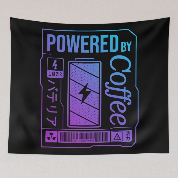 Item preview, Powered by Coffee - Neon Label designed and sold by forgottenfuture.