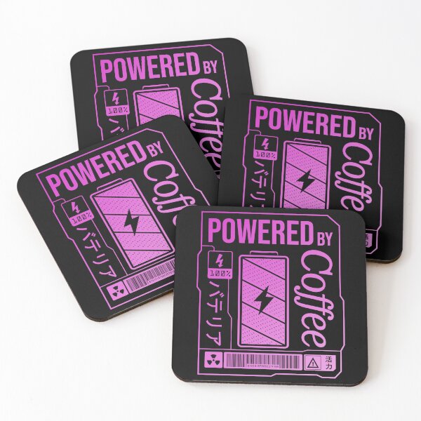 Item preview,  Powered by Coffee - Pink Label designed and sold by forgottenfuture.
