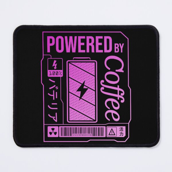 Item preview,  Powered by Coffee - Pink Label designed and sold by forgottenfuture.