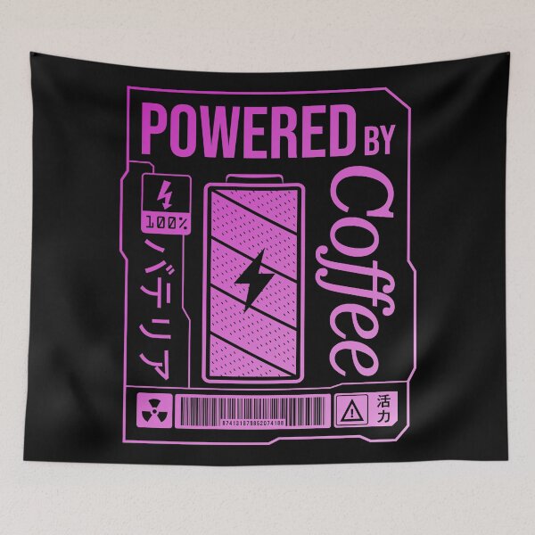 Item preview,  Powered by Coffee - Pink Label designed and sold by forgottenfuture.