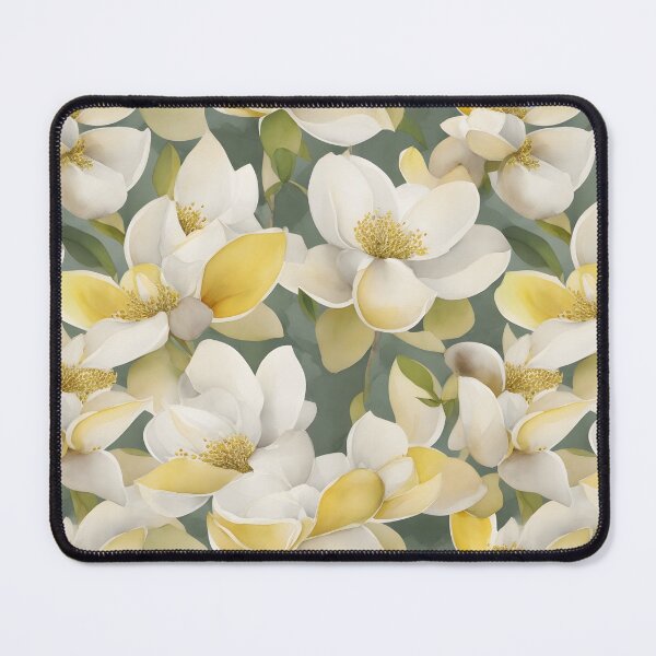 Item preview, Cheerful Watercolor Yellow Magnolias Flowers Floral Patterns designed and sold by Wonder Of Light.