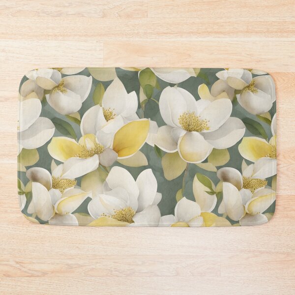 Item preview, Cheerful Watercolor Yellow Magnolias Flowers Floral Patterns designed and sold by Wonder Of Light.