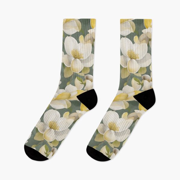 Item preview, Cheerful Watercolor Yellow Magnolias Flowers Floral Patterns designed and sold by Wonder Of Light.