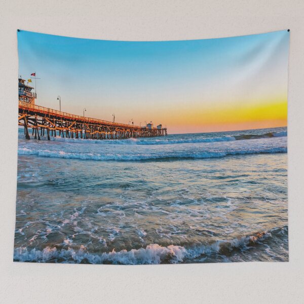 Item preview, View of San Clemente Pier in California at Sunset designed and sold by GEM-Photo.