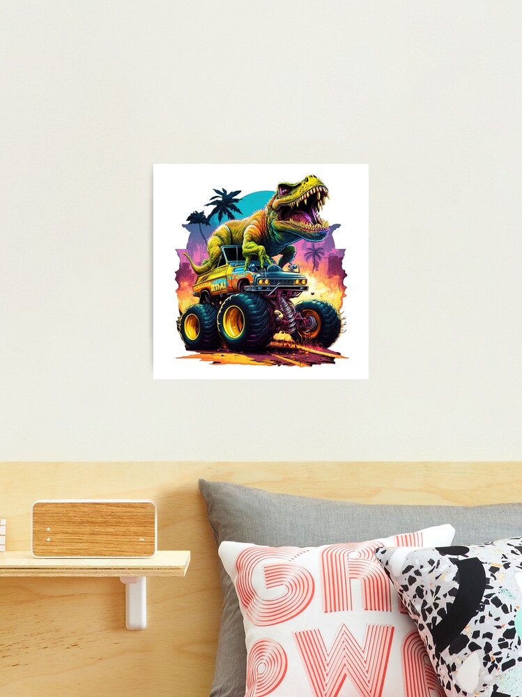 Personalized Monster Trucks Kids Room Prints Set of 4 Dream Big Little –  Pixie Paper Store