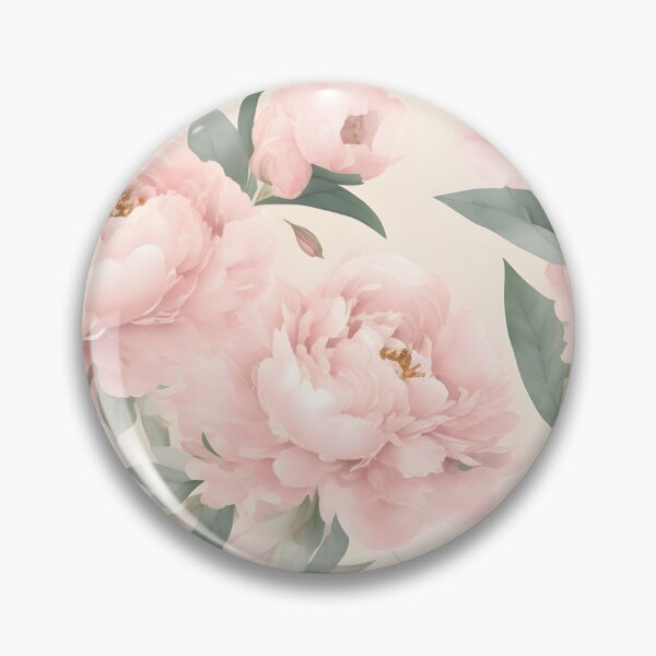 Item preview, Cheerful Watercolor Blush Pink Peonies Flowers Floral Patterns designed and sold by Wonder Of Light.
