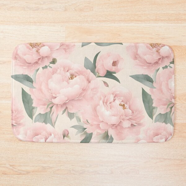 Item preview, Cheerful Watercolor Blush Pink Peonies Flowers Floral Patterns designed and sold by Wonder Of Light.