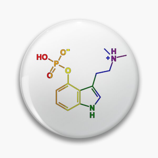 Item preview, Rainbow psilocybin chemical structure designed and sold by FunkyArtWorld.