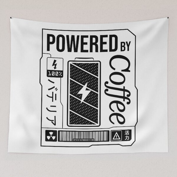 Item preview, Powered by Coffee - White Label designed and sold by forgottenfuture.
