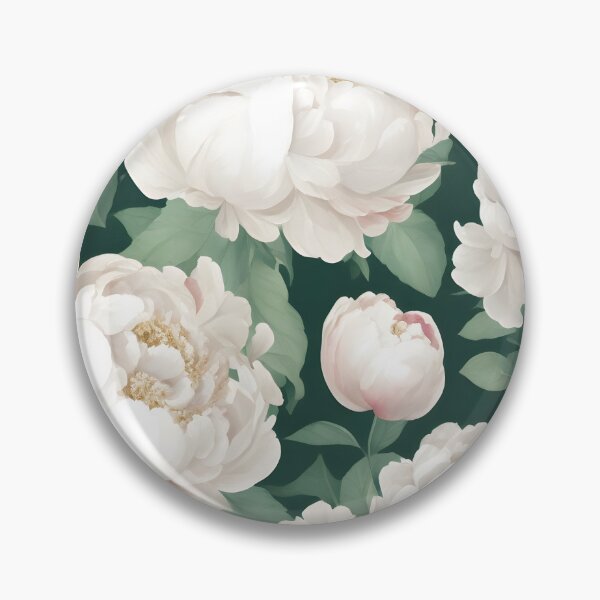 Item preview, Cheerful Watercolor White Peonies Flowers Floral Patterns designed and sold by Wonder Of Light.