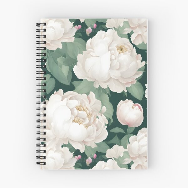 Item preview, Cheerful Watercolor White Peonies Flowers Floral Patterns designed and sold by Wonder Of Light.