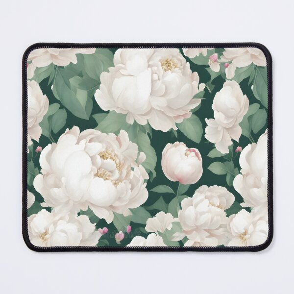 Item preview, Cheerful Watercolor White Peonies Flowers Floral Patterns designed and sold by Wonder Of Light.