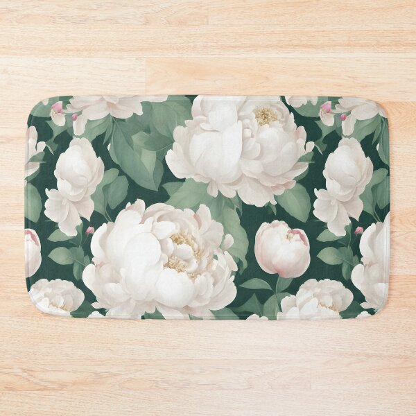 Item preview, Cheerful Watercolor White Peonies Flowers Floral Patterns designed and sold by Wonder Of Light.