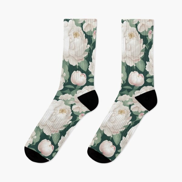 Item preview, Cheerful Watercolor White Peonies Flowers Floral Patterns designed and sold by Wonder Of Light.