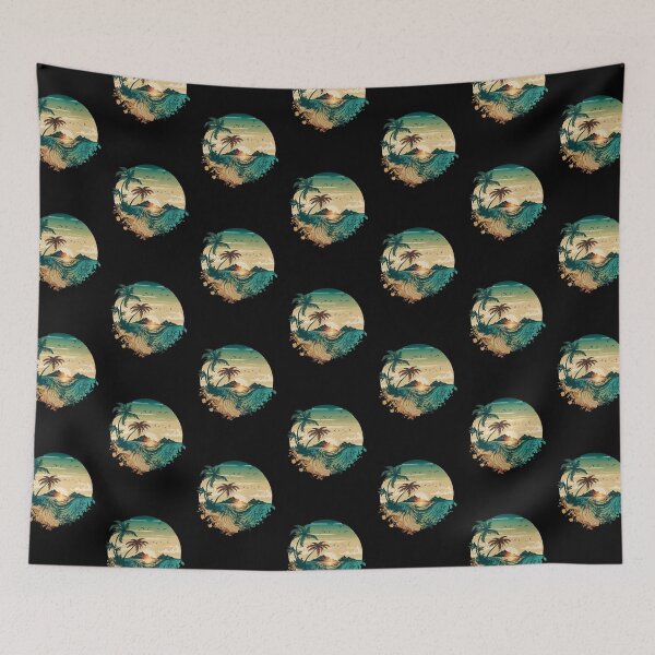 Item preview, Tropical beach with palm trees designed and sold by MagicWardrobe.