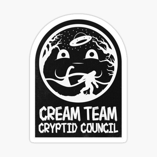Cream Team Cryptid Council Glossy Sticker