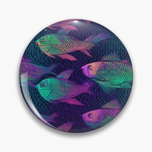 Item preview, Bright fish pattern designed and sold by Art by Lilia.