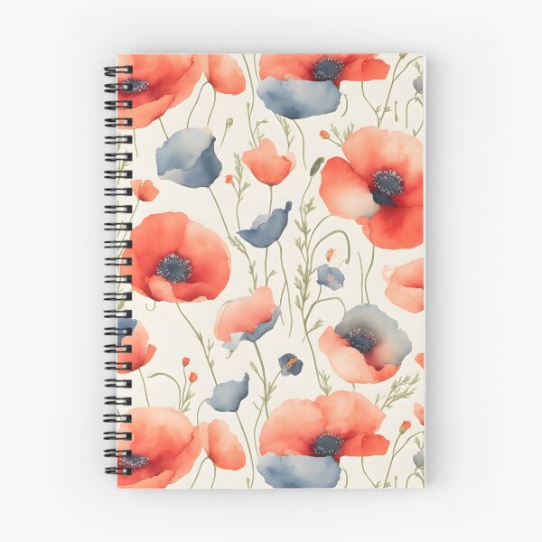 Item preview, Cheerful Watercolor Poppies Flowers Floral Patterns designed and sold by Wonder Of Light.