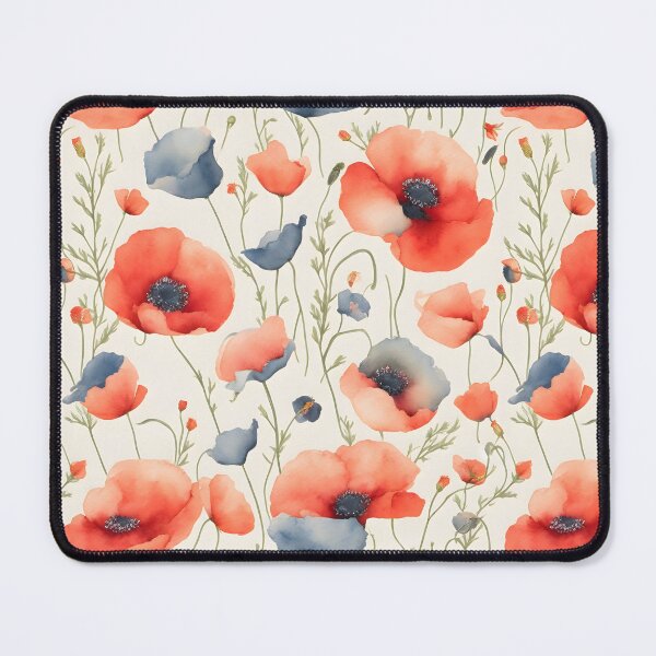Item preview, Cheerful Watercolor Poppies Flowers Floral Patterns designed and sold by Wonder Of Light.