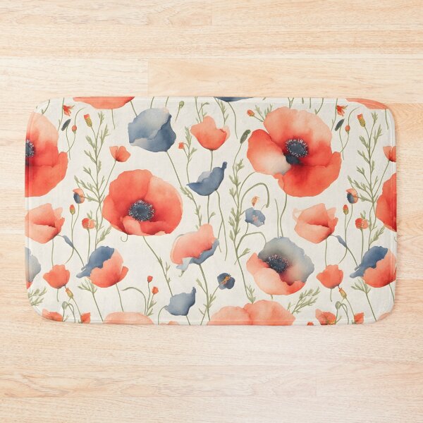 Item preview, Cheerful Watercolor Poppies Flowers Floral Patterns designed and sold by Wonder Of Light.