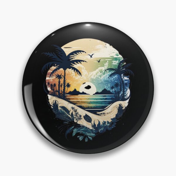 Item preview, Tropical beach with palm trees designed and sold by MagicWardrobe.