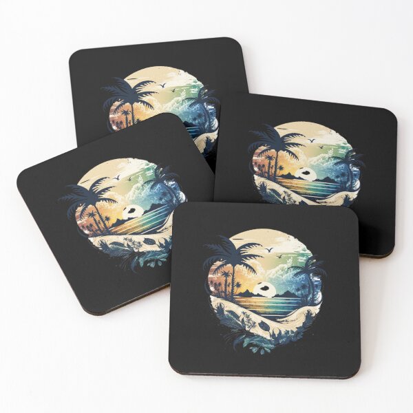 Item preview, Tropical beach with palm trees designed and sold by MagicWardrobe.