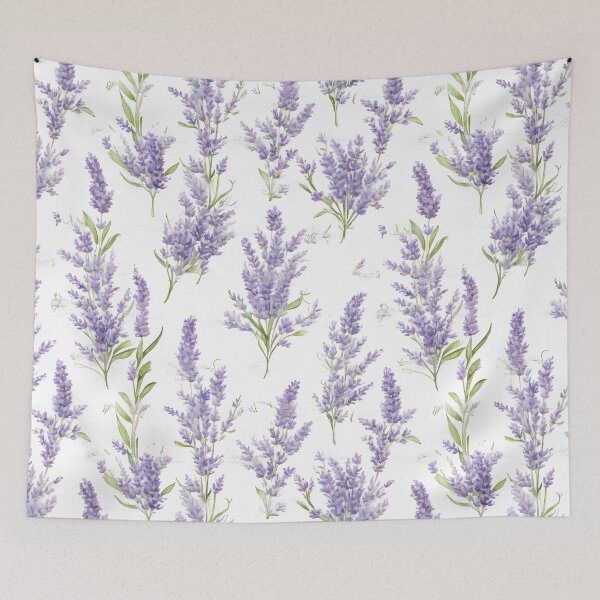 Item preview, Cheerful Watercolor Lavender Flowers Floral Patterns designed and sold by Wonder Of Light.