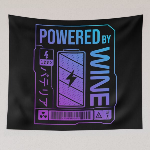 Item preview, Powered by Wine - Neon Label designed and sold by forgottenfuture.