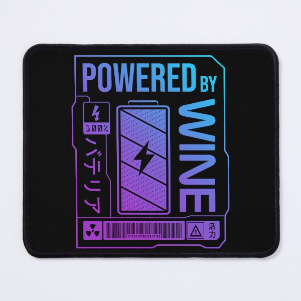 Item preview, Powered by Wine - Neon Label designed and sold by forgottenfuture.