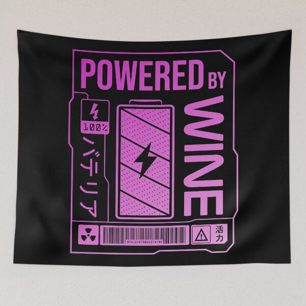 Item preview, Powered by Wine - Pink Label designed and sold by forgottenfuture.