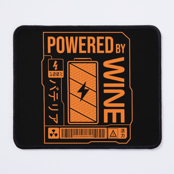 Item preview, Powered by Wine - Orange Label designed and sold by forgottenfuture.